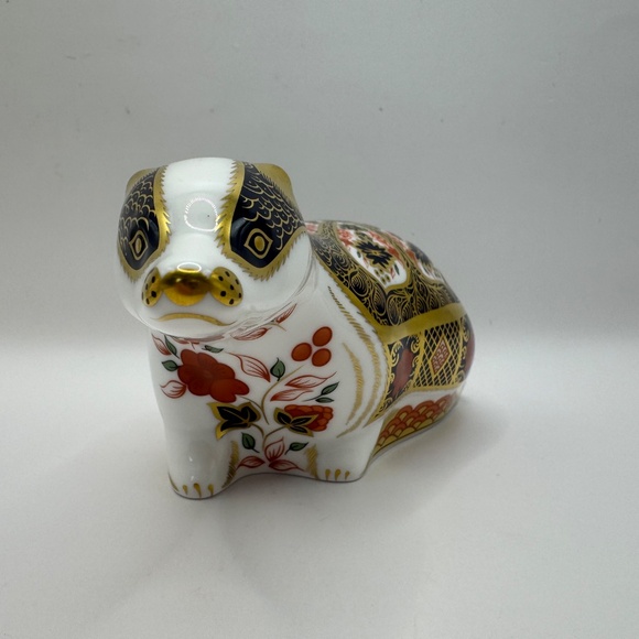 Royal Crown Derby Imari Badger bone china paperweight figurine gold stopper EUC - Picture 5 of 9